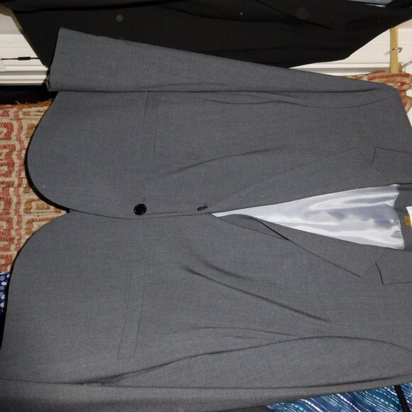 NWT CALVIN KLEIN GRAY SUIT JACKET BLAZER 24W WOMENS - Picture 5 of 7